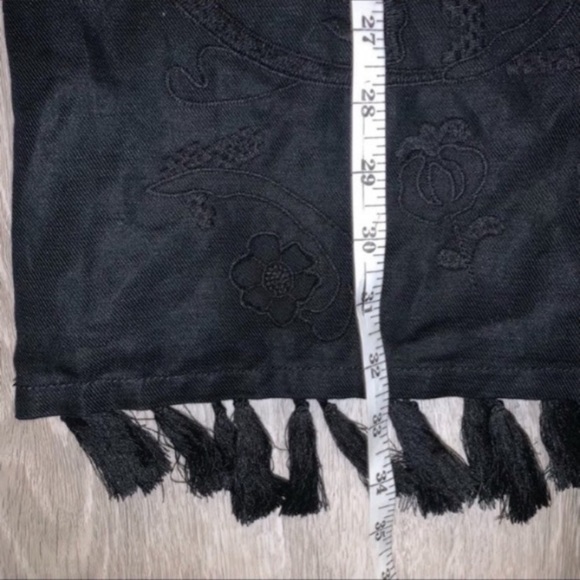 Madewell Embroidered Floral Linen Black Dress - Picture 9 of 9